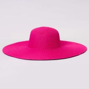 Wide Brim Pink Sun Hat